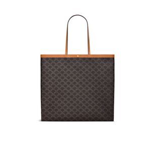 Celine Men Large Flat Shopper Bag In Triomphe Fabric
